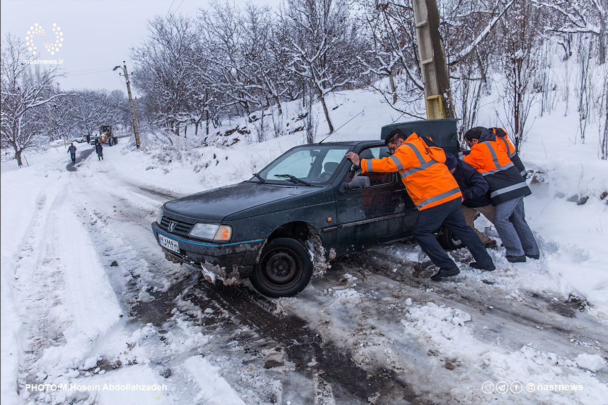 بارش برف، جاده های آذربایجان شرقی