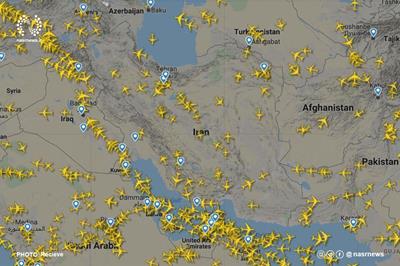 کاهش حمل و نقل هوایی بر فراز ایران