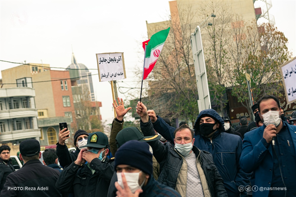 تصاویر | تجمع اعتراضی مقابل کنسولگری ترکیه در تبریز