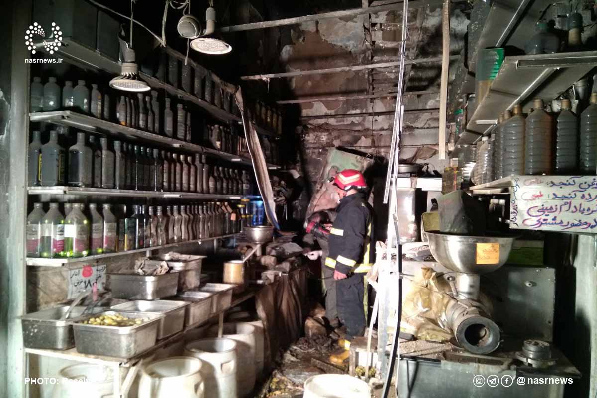 تصاویر | آتش سوزی در بازار صفی تبریز