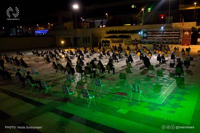 تصاویر| عزاداری شب عاشورا در میدان شهید بهشتی تبریز