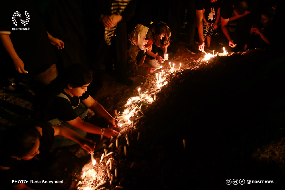 تصاویر | شمع‌گذاری عصر تاسوعا در تبریز