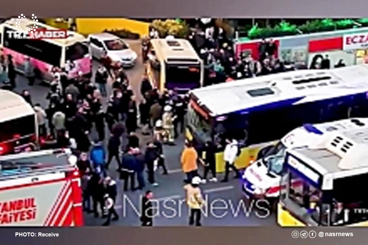 فیلم | تصادف اتوبوس در استانبول