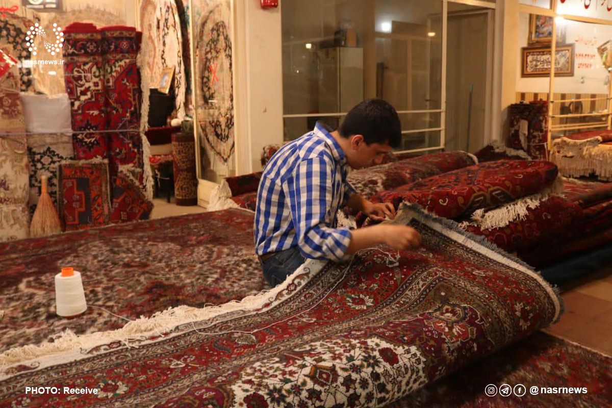تصاویر | فعالیت روزمره در بازار فرش تبریز