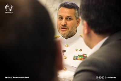 تصاویر | رئیس مرکز مطالعات و تحقیقات نیروی دریایی ارتش در تحریریه نصر