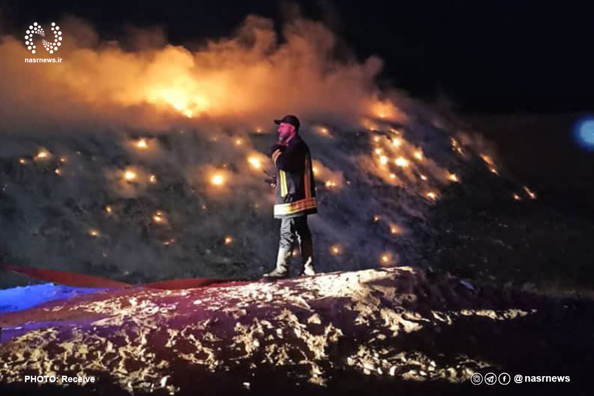 تصاویر | آتش‌سوزی در زباله‌گاه مرکزی تبریز