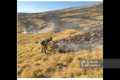 محیط‌بانان اسکو آتش‌سوزی مراتع منطقه حفاظت‌شده را مهار کردند
