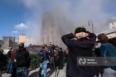 ریزش بخشی از یک برج قرون وسطایی در «رم»