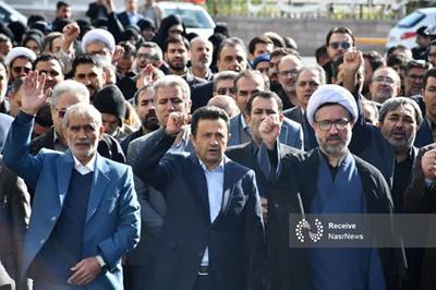 محکومیت جنایات آمریکا و اسرائیل در دانشگاه تبریز 