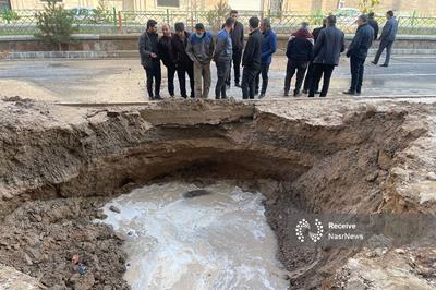 ترکیدگی خط انتقال چاه‌ های مهرانه‌ رود