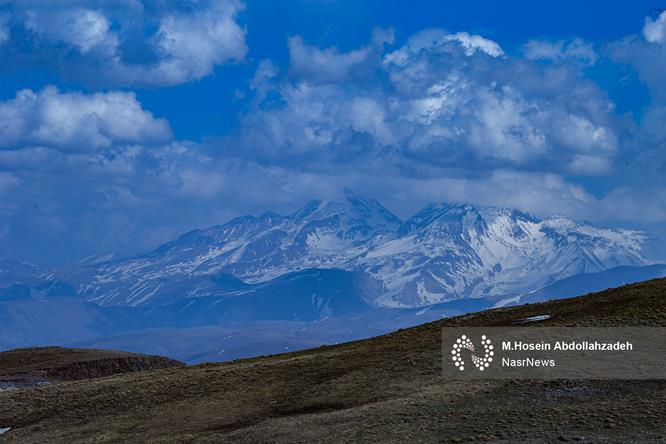 بارش برف در ارتفاعات مراغه و سونگون/ هریس سردترین شهر آذربایجان‌ شرقی