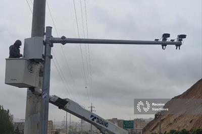 نصب دوربین ثبت تخلف سرعت در بزرگراه پاسداران مقابل پارک ربع رشیدی