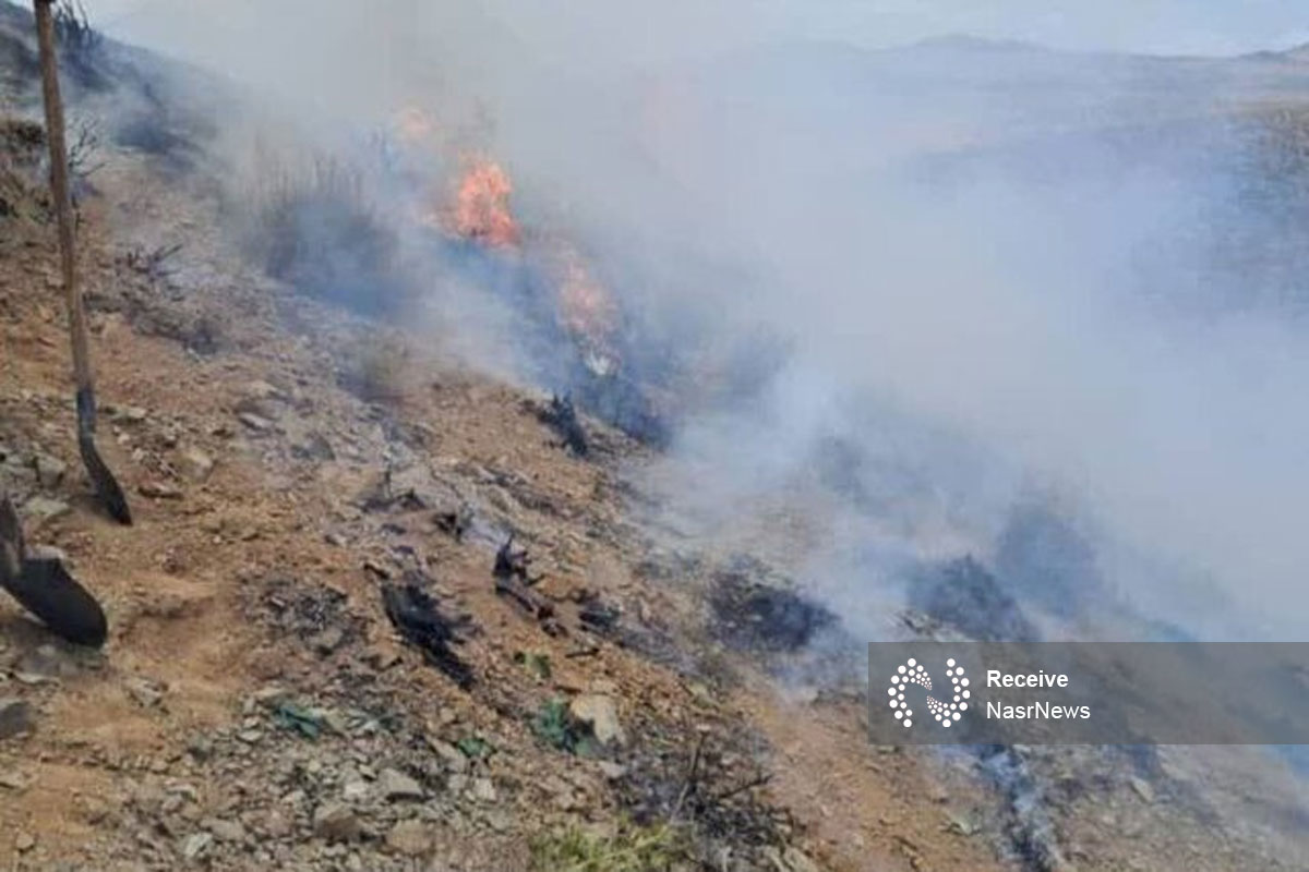 مهار آتش‌سوزی در مراتع آلماچوان شهرستان مراغه