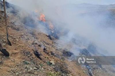 مهار آتش‌سوزی در مراتع آلماچوان شهرستان مراغه