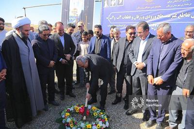 برگزاری آیین کلنگ زنی تقاطع غیر هم سطح ورودی ورزقان و قطعات تکمیلی بزرگراه خواجه ورزقان