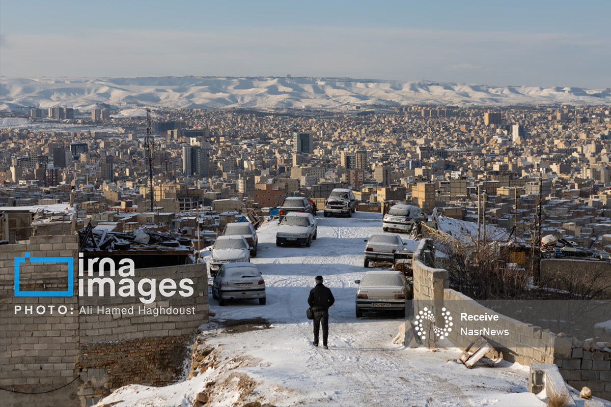 تصاویر | برف زمستانی در محلات هزار پله تبریز