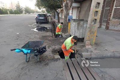 فعالیت شبانه‌روزی خدمات شهری تبریز برای پیشگیری از آب‌گرفتگی معابر