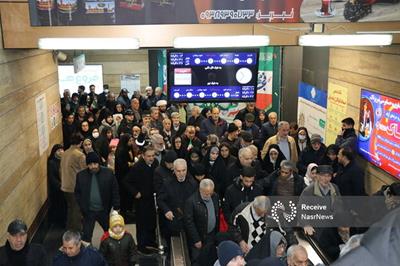 خدمات رسانی متروی تبریز به بیش از ۸۰ هزار نفر مسافر در زمان راهپمایی یوم الله ۲۲ بهمن سال ۱۴۰۴