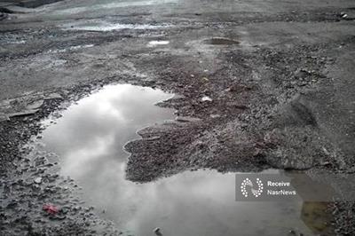 چاله‌ های فضایی در خیابان‌ های تبریز؛ وقتی آسفالت تازه هم تاب باران را نمی‌ آورد