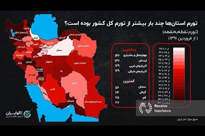 آذربایجان شرقی و آذربایجان غربی در جمع استان‌های با بالاترین تورم کشور
