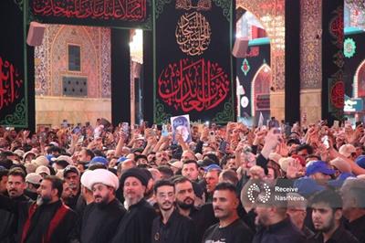 تشییع پیکر رهبر شهید در کربلا