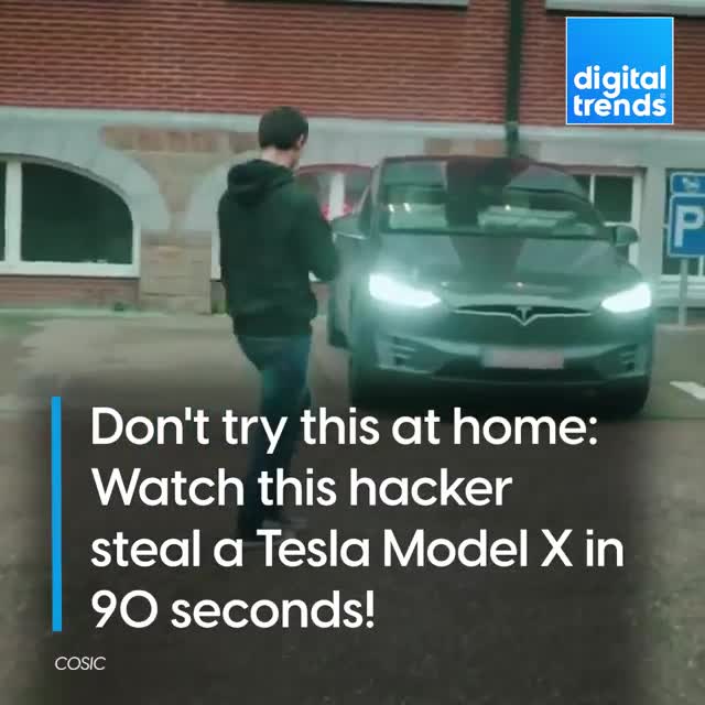 فیلم | خودروی تسلا در ۹۰ ثانیه به سرقت رفت