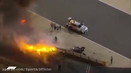 فیلم | حادثه‌ی وحشتناک در رقابت‌های فرمول یک بحرین!